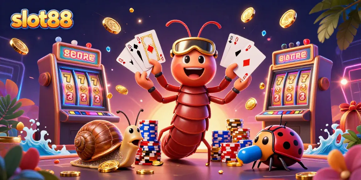 Engage in exhilarating slot88 with vibrant characters, cascading coins, and thrill-filled games.