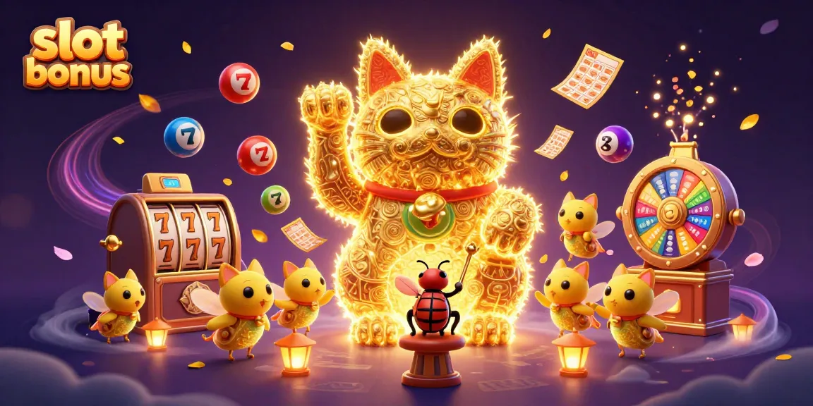 Win big with the vibrant slot bonus illustration, showcasing colorful symbols and exciting gaming elements.