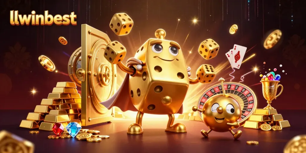 Experience thrilling wins with llwinbest's vibrant 3D dice golem and dynamic casino elements.