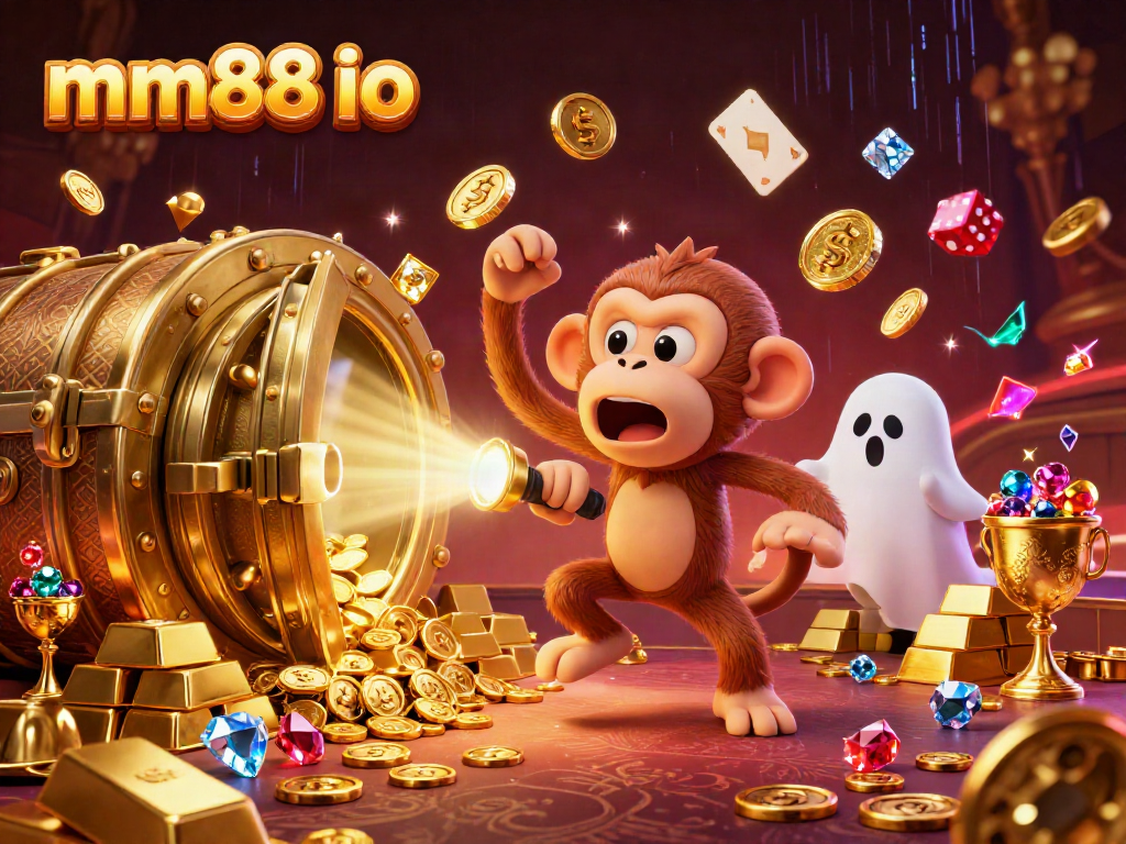 Discover the exciting world of mm88 io as our playful monkey juggles gold in a casino.